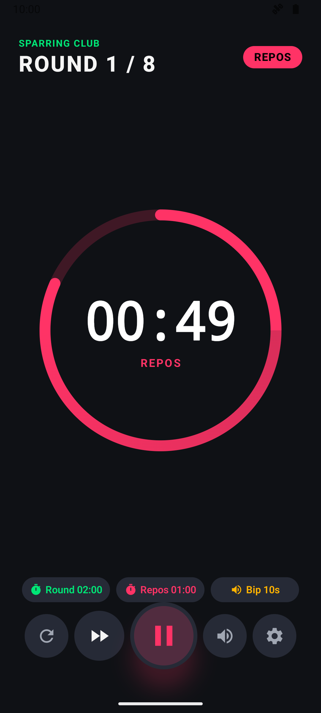 Minute de récupération — Boxe Timer